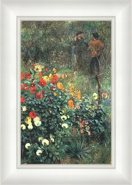 Картина в раме - The Garden in the Rue Cortot at Montmartre. Пьер Огюст Ренуар