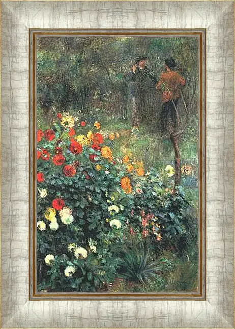 Картина в раме - The Garden in the Rue Cortot at Montmartre. Пьер Огюст Ренуар