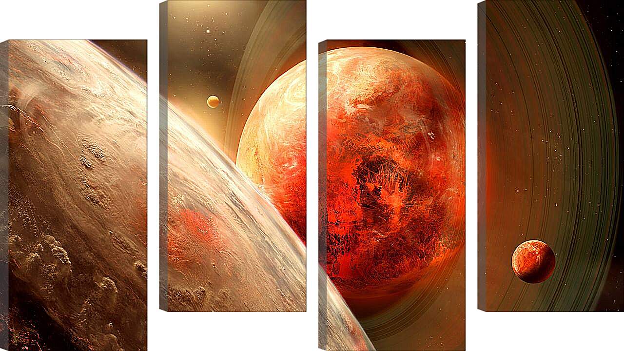 Модульная картина - Планеты и спутники