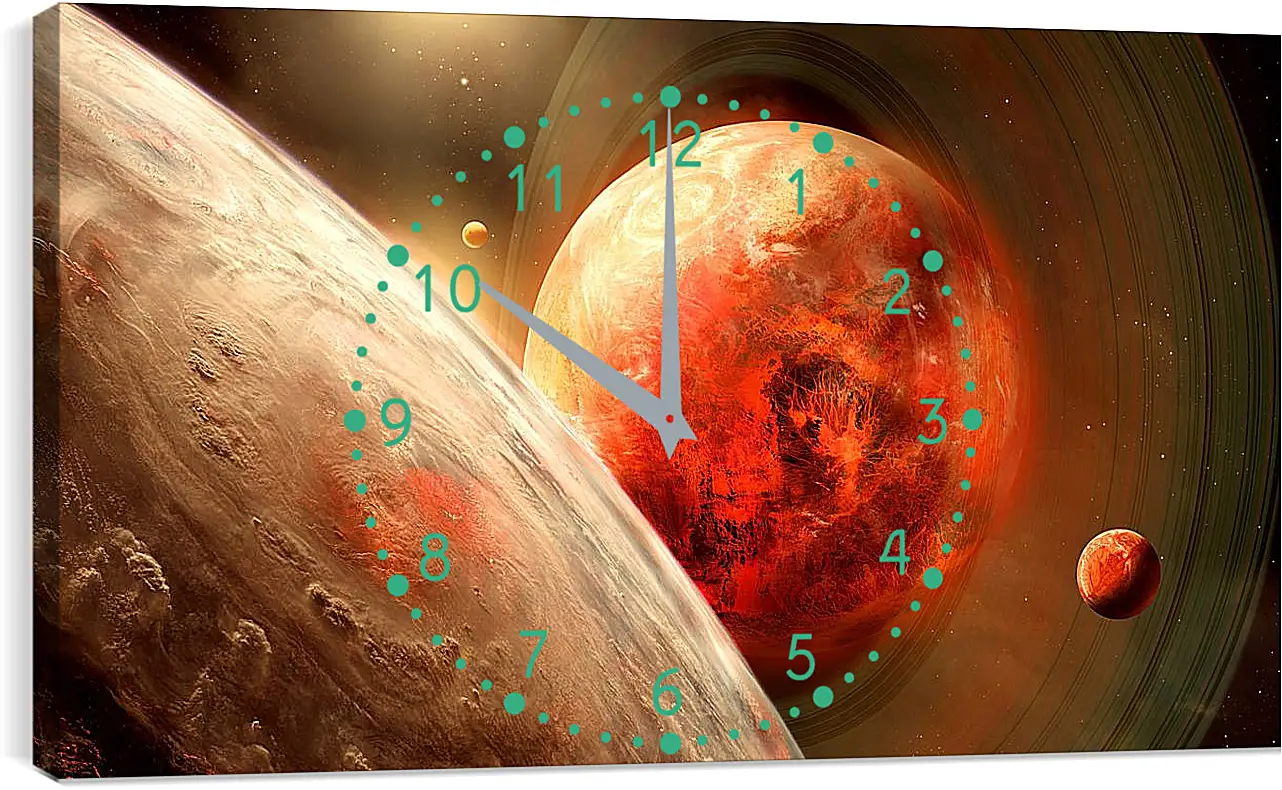Часы картина - Планеты и спутники