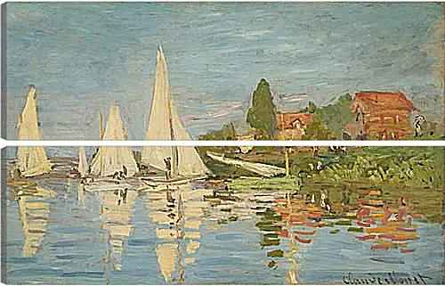 Модульная картина - Regatta at Argenteuil. Клод Моне