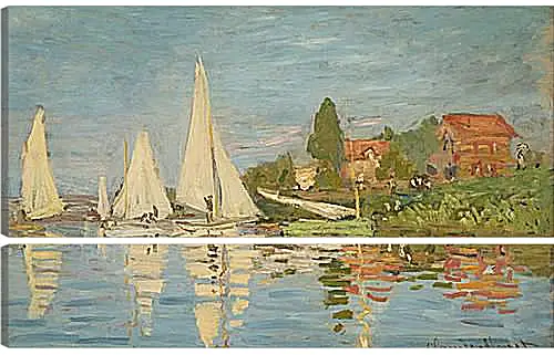 Модульная картина - Regatta at Argenteuil. Клод Моне