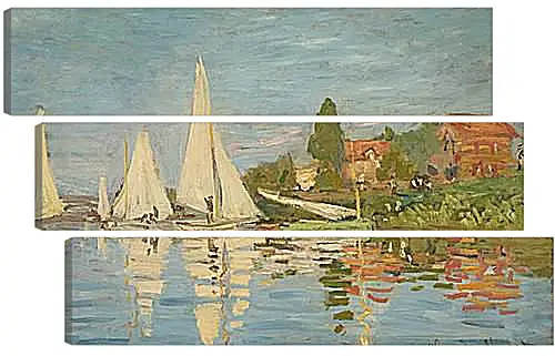 Модульная картина - Regatta at Argenteuil. Клод Моне