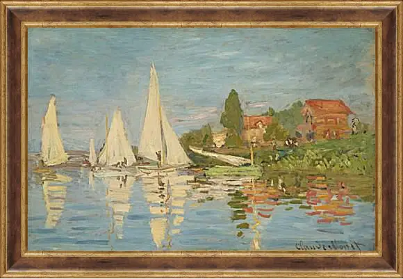 Картина в раме - Regatta at Argenteuil. Клод Моне