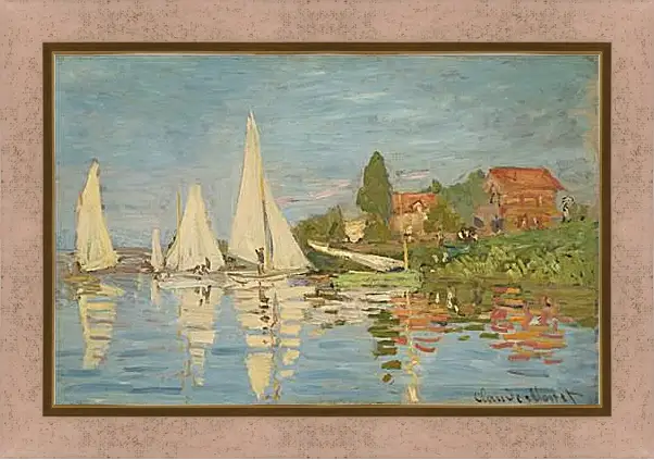 Картина в раме - Regatta at Argenteuil. Клод Моне