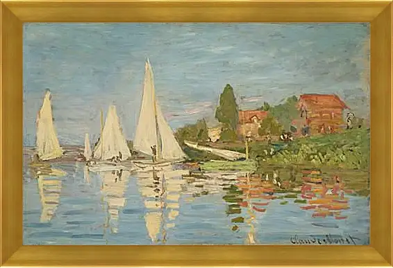 Картина в раме - Regatta at Argenteuil. Клод Моне