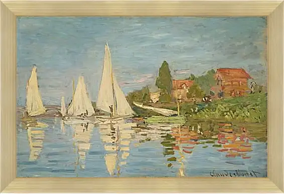 Картина в раме - Regatta at Argenteuil. Клод Моне