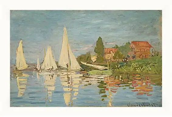 Картина в раме - Regatta at Argenteuil. Клод Моне