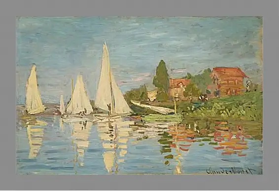 Картина в раме - Regatta at Argenteuil. Клод Моне