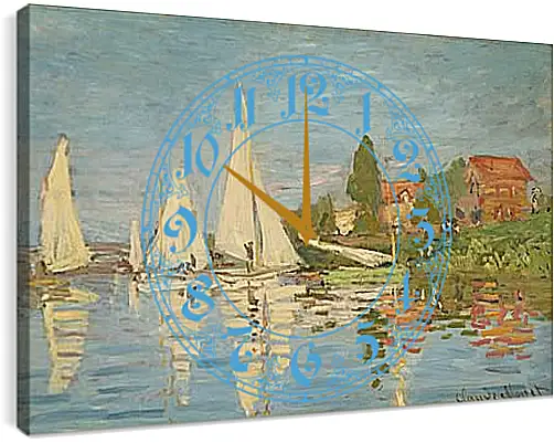 Часы картина - Regatta at Argenteuil. Клод Моне