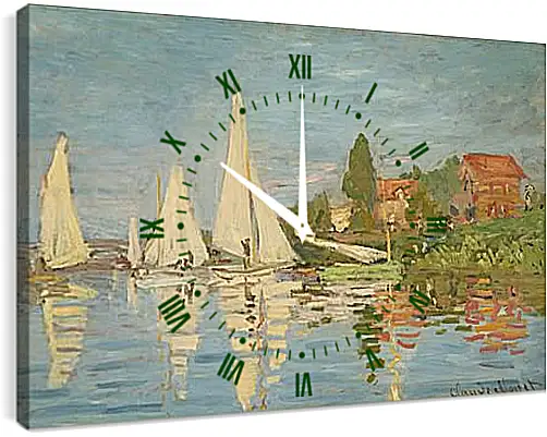 Часы картина - Regatta at Argenteuil. Клод Моне