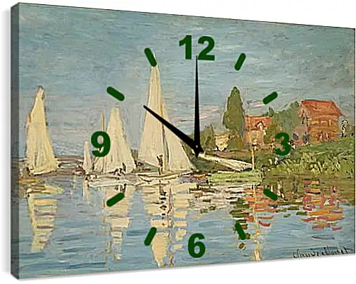 Часы картина - Regatta at Argenteuil. Клод Моне