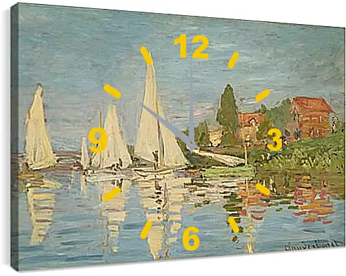 Часы картина - Regatta at Argenteuil. Клод Моне