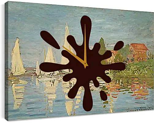 Часы картина - Regatta at Argenteuil. Клод Моне