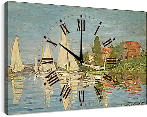 Часы картина - Regatta at Argenteuil. Клод Моне