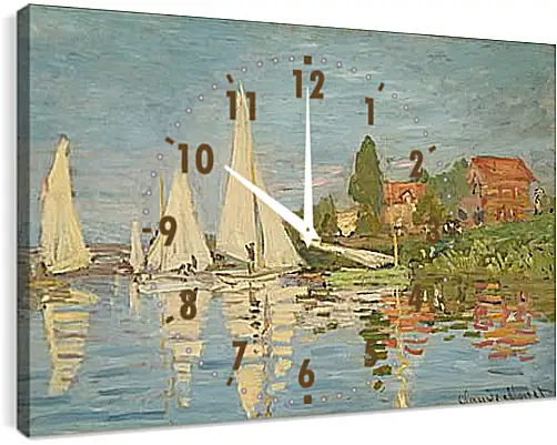 Часы картина - Regatta at Argenteuil. Клод Моне