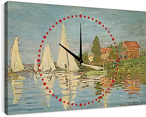 Часы картина - Regatta at Argenteuil. Клод Моне