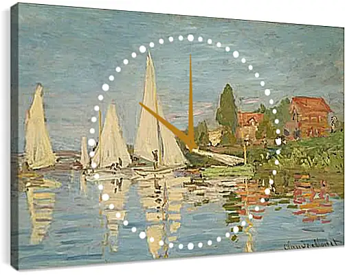 Часы картина - Regatta at Argenteuil. Клод Моне