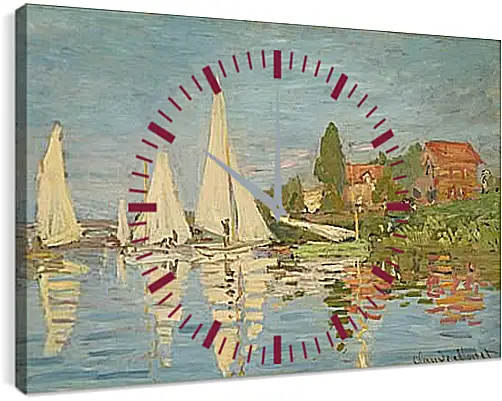 Часы картина - Regatta at Argenteuil. Клод Моне