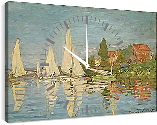 Часы картина - Regatta at Argenteuil. Клод Моне