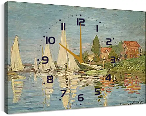 Часы картина - Regatta at Argenteuil. Клод Моне