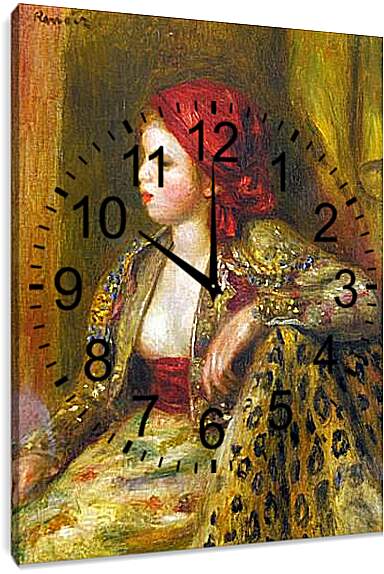 Часы картина - Odalisque. Пьер Огюст Ренуар