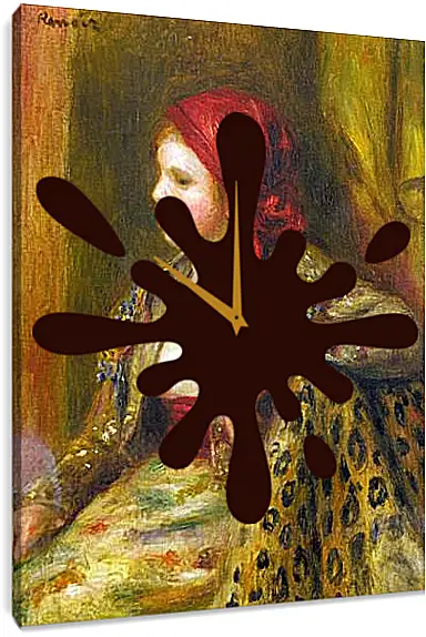 Часы картина - Odalisque. Пьер Огюст Ренуар