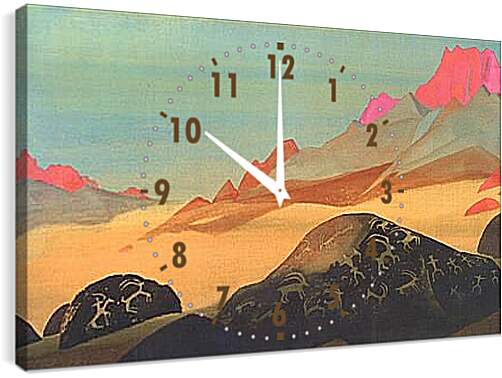 Часы картина - Камни ладакха. Рерих Николай