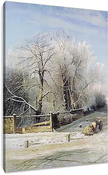 Постер и плакат - Зимний пейзаж. Саврасов Алексей