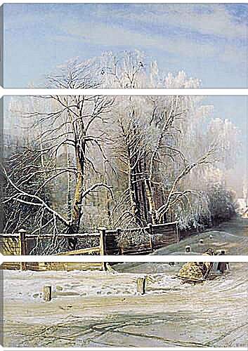 Модульная картина - Зимний пейзаж. Саврасов Алексей