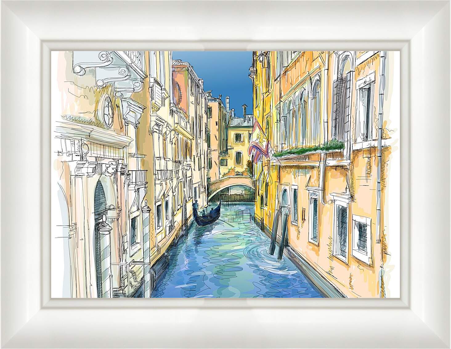 Картина в раме - Улочки Венеции