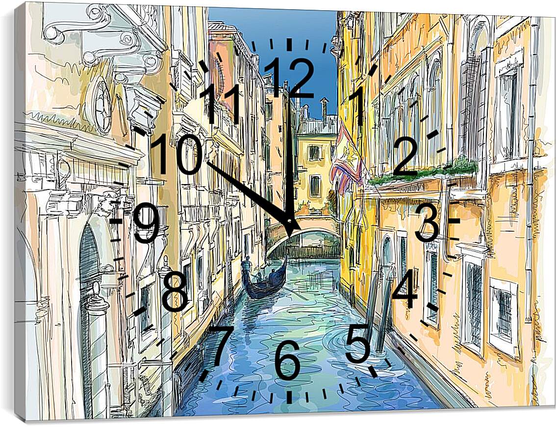 Часы картина - Улочки Венеции