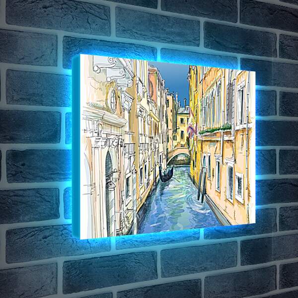 Лайтбокс световая панель - Улочки Венеции