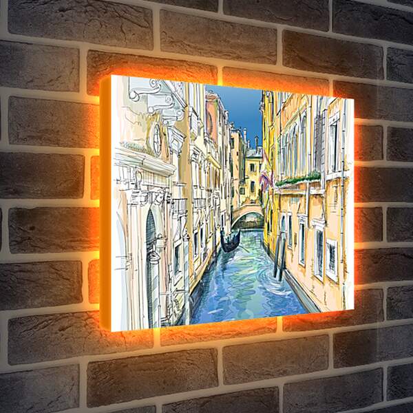 Лайтбокс световая панель - Улочки Венеции