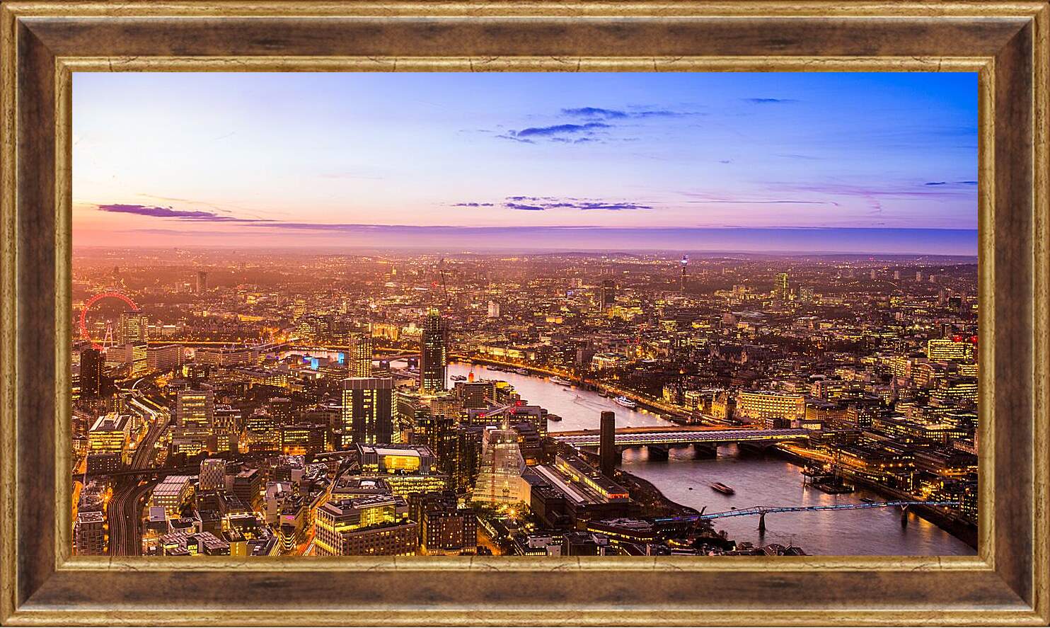 Картина в раме - Вид на Лондон