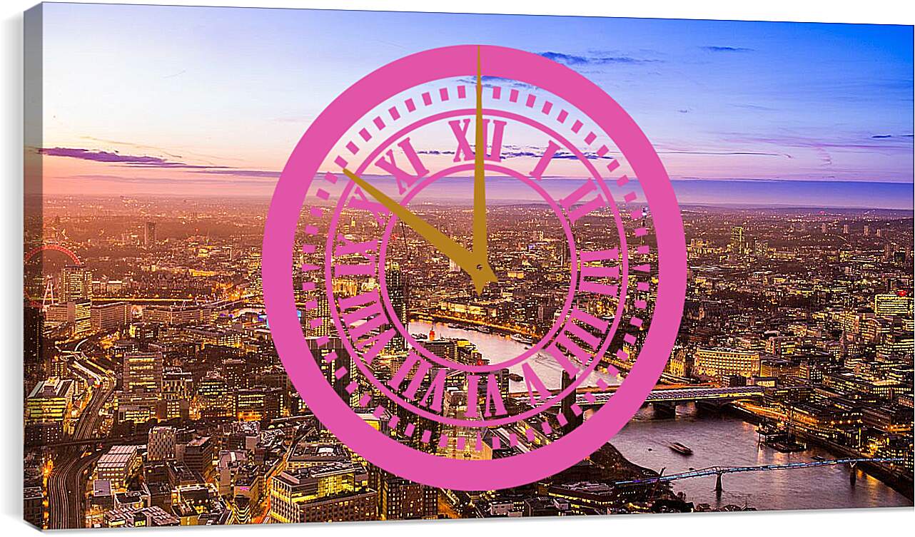 Часы картина - Вид на Лондон