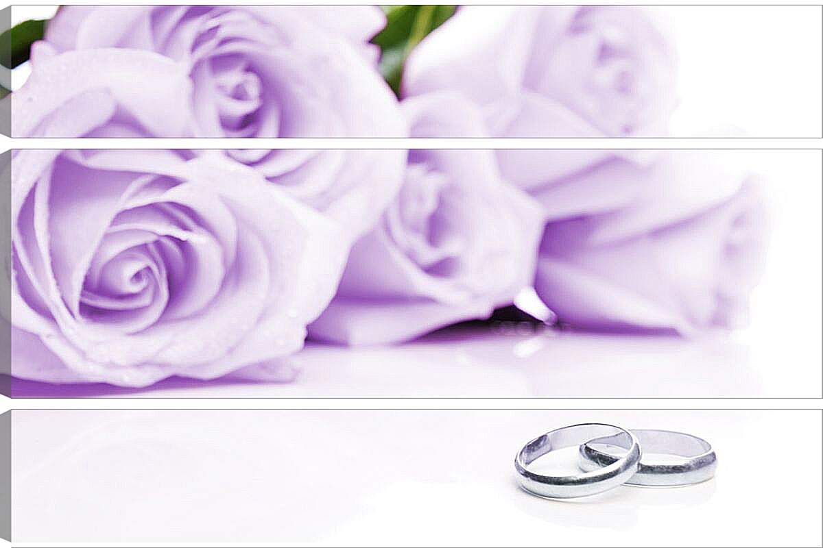 Модульная картина - Свадебные розы
