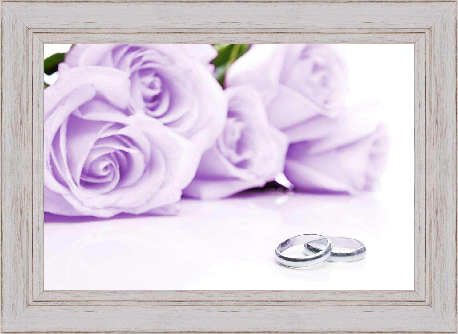 Картина в раме - Свадебные розы