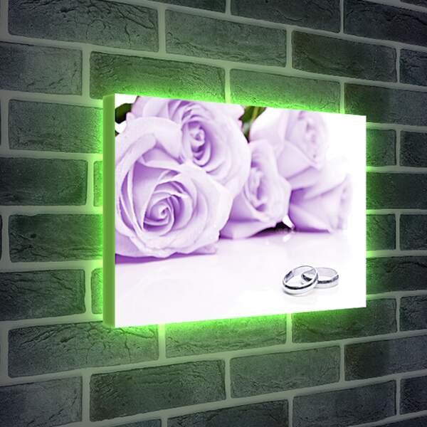 Лайтбокс световая панель - Свадебные розы