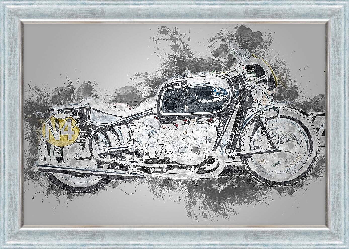 Картина в раме - Мотоцикл