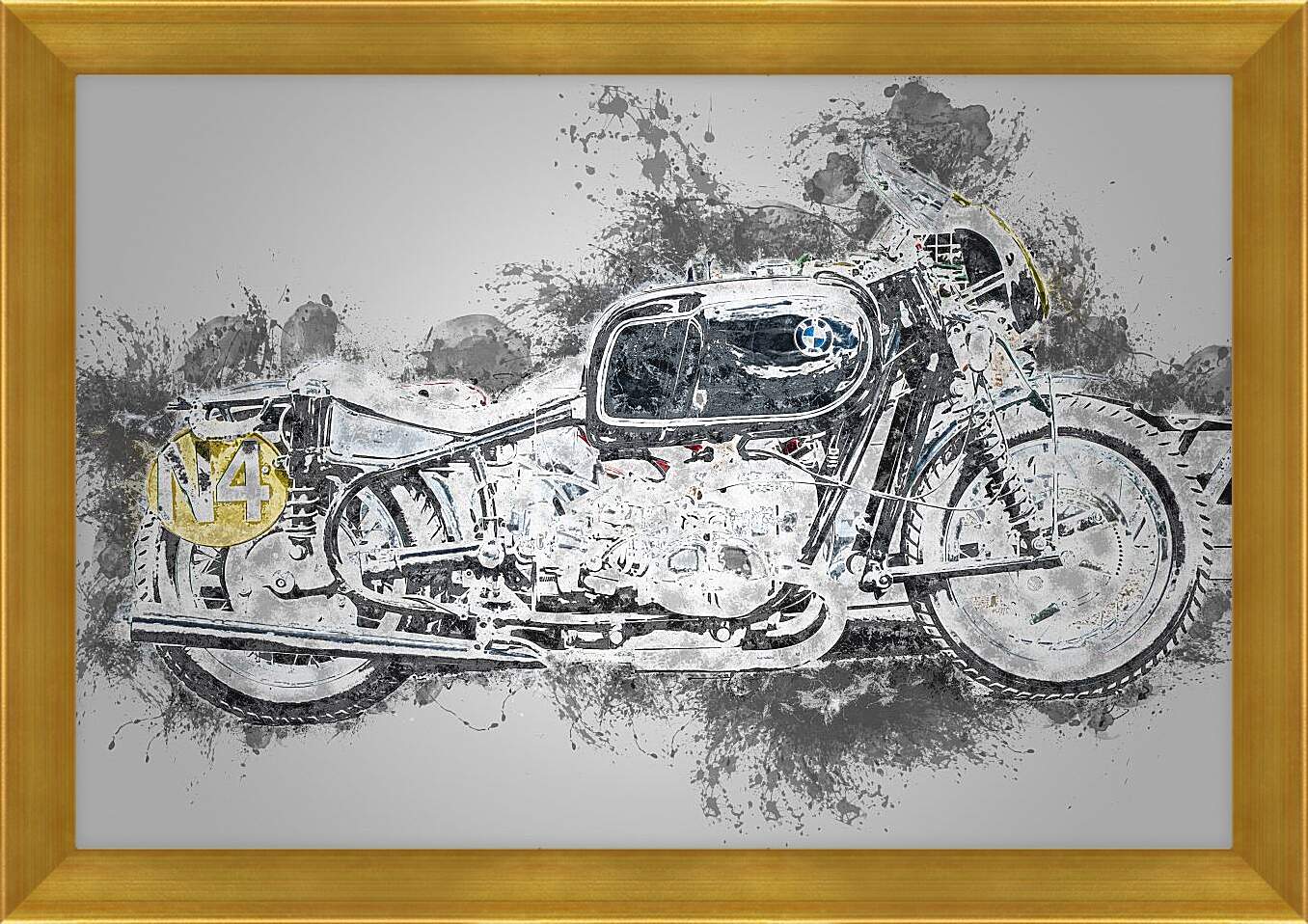 Картина в раме - Мотоцикл