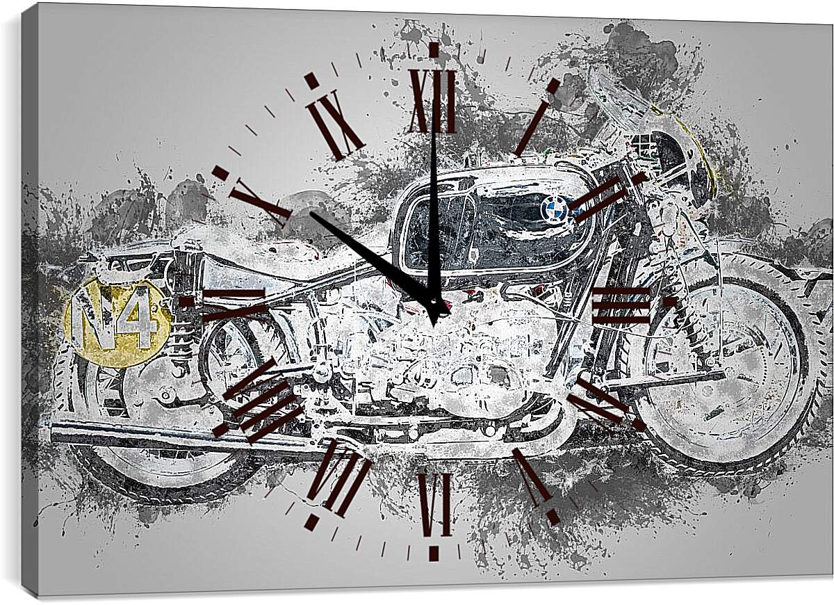 Часы картина - Мотоцикл