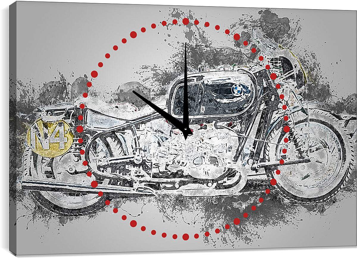 Часы картина - Мотоцикл