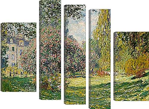 Модульная картина - Пейзаж  Парк Монсо. Клод Моне