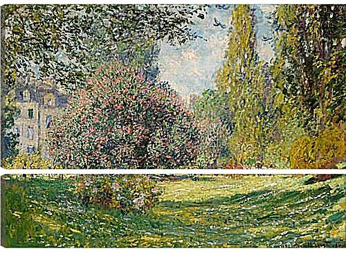 Модульная картина - Пейзаж  Парк Монсо. Клод Моне