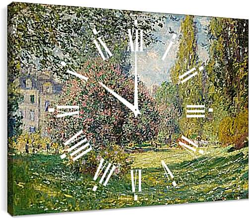 Часы картина - Пейзаж  Парк Монсо. Клод Моне