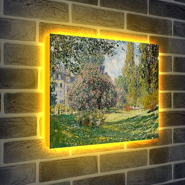 Лайтбокс световая панель - Пейзаж  Парк Монсо. Клод Моне