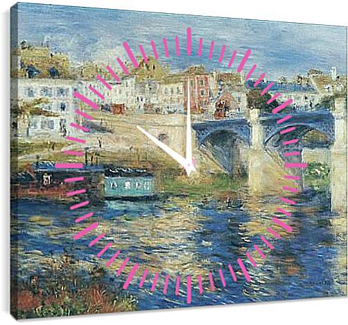 Часы картина - Le Pont de Chatou. Пьер Огюст Ренуар