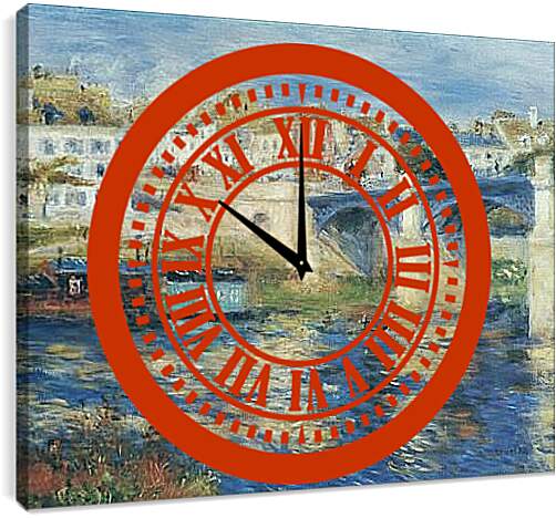 Часы картина - Le Pont de Chatou. Пьер Огюст Ренуар