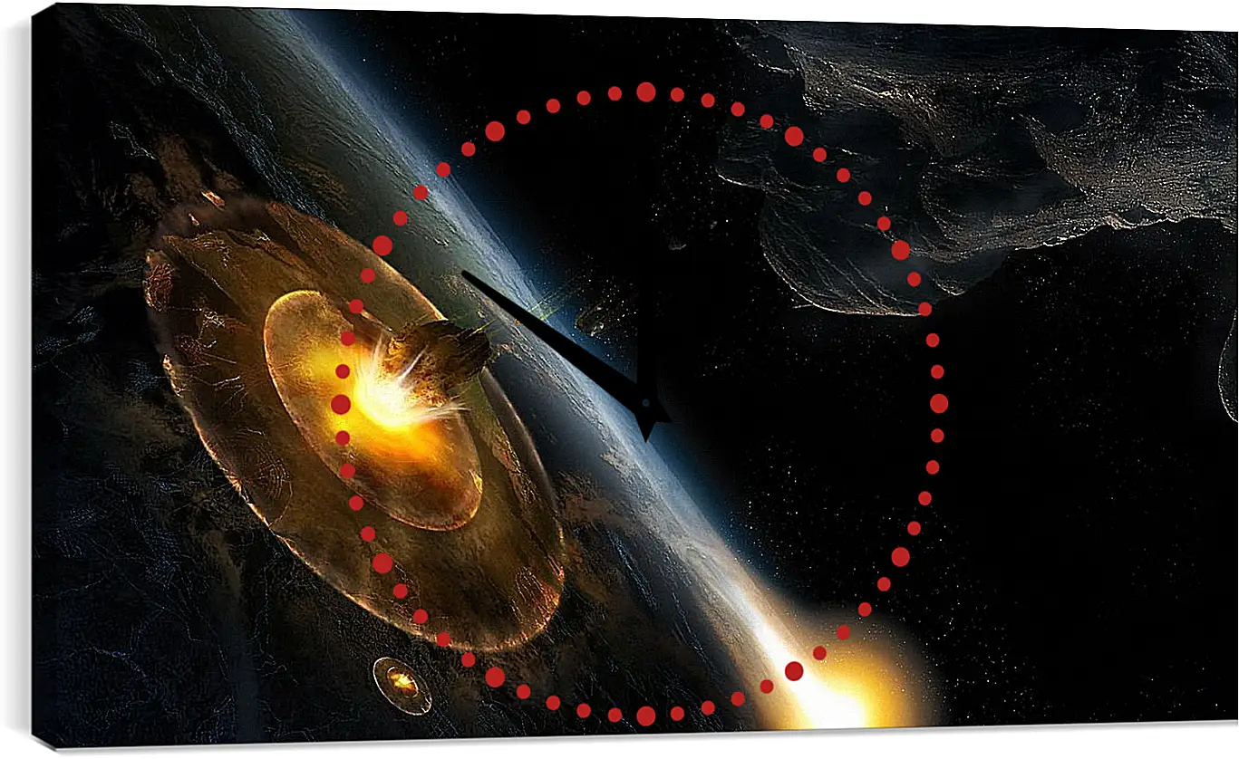 Часы картина - Космос